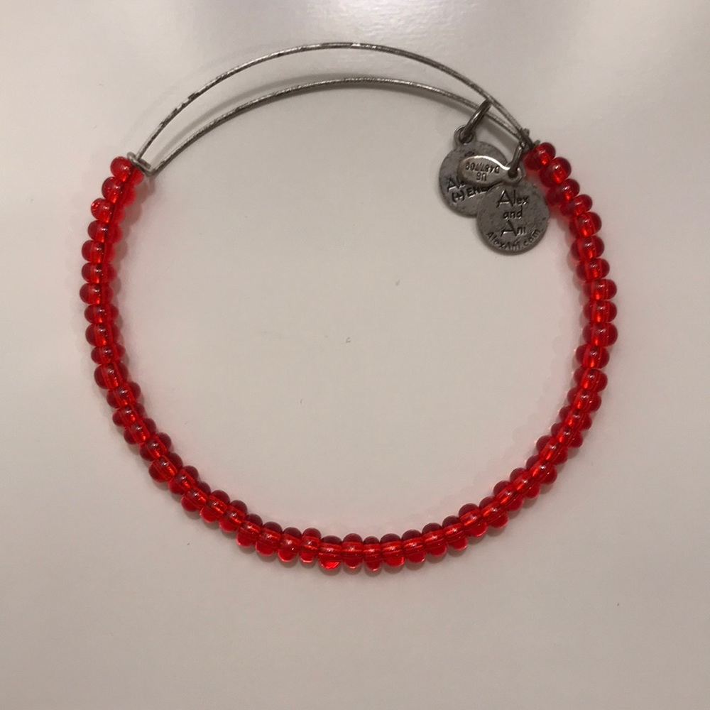 Alex and Ani Red beaded bangle